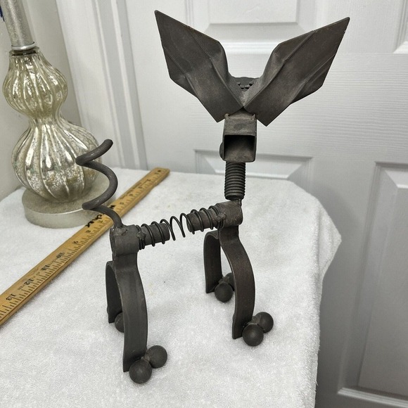 Chihuahua Dog  Metal Tool Parts Welding Nuts Bolts Sculpture Art Decor 11” Taco - Picture 9 of 15